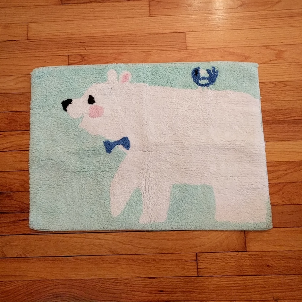 Cute polar bear bathroom rug
